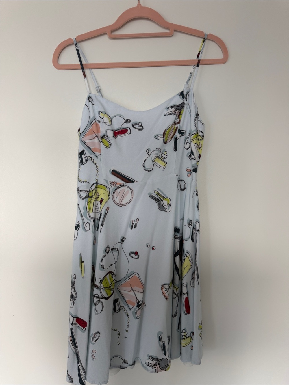 Sunday Best Light Blue Printed Chemise with Beauty Motif